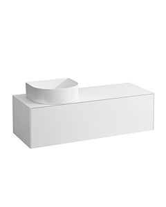 LAUFEN Caisson à tiroirs / buffet H4054220341701 117,5x34x45,5cm, découpe à gauche, blanc mat