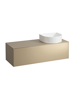 LAUFEN Caisson à tiroirs / buffet H4054230340401 117,5x34x45,5cm, découpe à droite, or