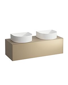 LAUFEN Sonar drawer unit / sideboard H4054240340401 117.5x34x45.5cm, cut-out left / right, gold