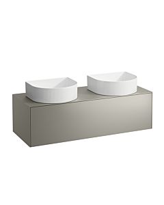 LAUFEN Caisson à tiroirs / buffet H4054240340421 117,5x34x45,5cm, découpe gauche / droite, titane