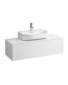 LAUFEN Caisson à tiroirs / buffet H4054510341701 117,5x34x45,5cm, découpe au milieu, blanc mat