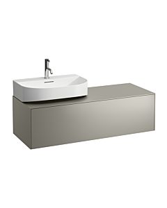 LAUFEN Caisson à tiroirs / buffet H4054520340421 117,5x34x45,5cm, découpe à gauche, titane