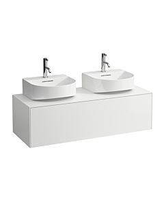 LAUFEN Sonar caisson à tiroirs / buffet H4054540341701 117,5x34x45,5cm, découpe gauche / droite, blanc mat