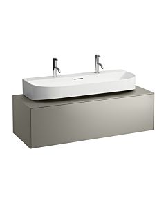 LAUFEN Caisson à tiroirs / buffet H4054610340421 117,5x34x45,5cm, découpe au milieu, vasque à poser, titane