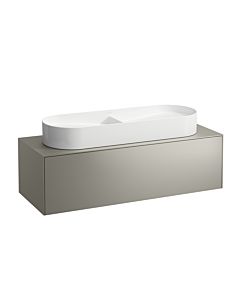 LAUFEN Caisson à tiroirs / buffet H4054710340421 117,5x34x45,5cm, découpe au milieu, double vasque, titane
