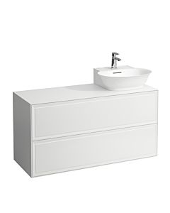 LAUFEN Le nouveau meuble à tiroirs / buffet H4060880856311 117,5x60x45,5cm, 2 tiroirs, lave-mains à droite, blanc brillant