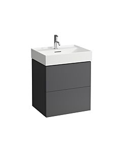 LAUFEN Kartell H4075690336421 58x60x45cm, 2 tiroirs, gris ardoise