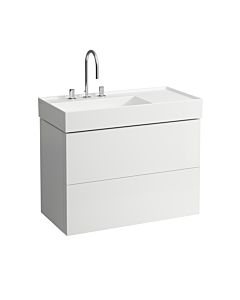 LAUFEN Kartell H4076180336401 60x88x45cm, 2 tiroirs, blanc mat