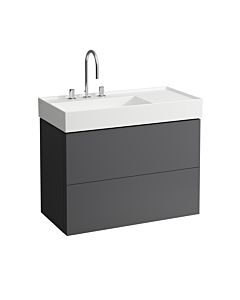 LAUFEN Kartell H4076180336421 60x88x45cm, 2 tiroirs, gris ardoise
