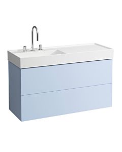 LAUFEN Kartell H4076480336451 118x60x45cm, 2 tiroirs, gris-bleu