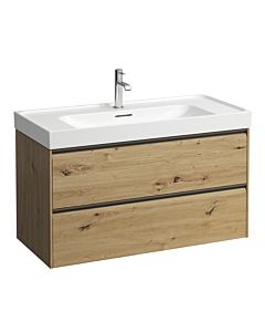 Laufen Meda meuble sous-vasque H4216220112671 98,4x51,5x44,8cm, 2 tiroirs, chêne sauvage