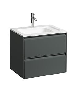 Laufen Meda meuble sous-vasque H4216720112661 57,2x50,4x44,2cm, 2 tiroirs, gris signalisation