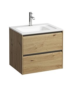 Laufen Meda meuble sous-vasque H4216720112671 57,2x50,4x44,2cm, 2 tiroirs, chêne sauvage