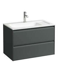 Laufen Meda meuble sous-vasque H4216820112661 77,2x50,4x44,2cm, 2 tiroirs, gris signalisation