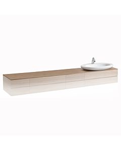 Laufen Alessi One Möbeldeckplatte H4246130976311 2400x12x500mm, Ausschnitt rechts, weiß
