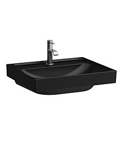 Laufen Meda Aufsatzwaschtisch H8161127161111 55x46cm, ohne Überlauf, 1 Hahnloch pro Becken, schwarz matt