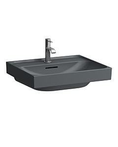Laufen Meda Aufsatzwaschtisch H8161127581041 55x46cm, mit Überlauf, 1 Hahnloch pro Becken, graphit matt