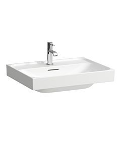Laufen Meda Aufsatzwaschtisch H8161137571041 60x46cm, mit Überlauf, 1 Hahnloch pro Becken, weiß matt