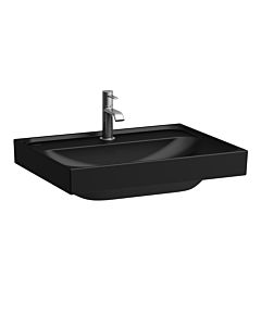 Laufen Meda Aufsatzwaschtisch H8161137161111 60x46cm, ohne Überlauf, 1 Hahnloch pro Becken, schwarz matt