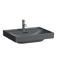 Laufen Meda Aufsatzwaschtisch H8161137581041 60x46cm, mit Überlauf, 1 Hahnloch pro Becken, graphit matt