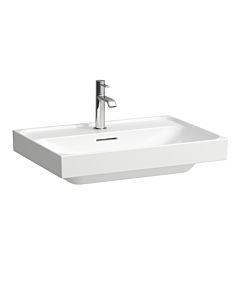 Laufen Meda Aufsatzwaschtisch H8161144001041 65x46cm, mit Überlauf, 1 Hahnloch pro Becken, weiß mit LCC