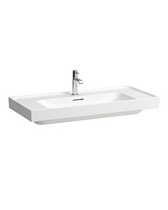 Laufen Meda vasque à poser H8161197571071 100x46cm, avec trop-plein, trou pour robinetterie 2000 gauche et droite, blanc mat