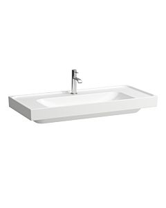Laufen Meda Waschtisch H8101194001581 100x46cm, unterbaufähig, ohne Überlauf, 3 Hahnlöcher, weiß mit LCC
