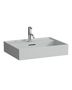 LAUFEN Kartell washbasin H8103337591041 , 60x46cm, gray, with overflow and tap hole, sapphire ceramic