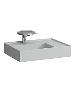 Laufen Kartell Waschtisch 8103347591111, 60x46 cm, grau, Ablage rechts, 1 Hahnloch, Saphirkeramik