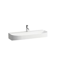 LAUFEN Sonar H8163470001561 washbasin H8163470001561 100x42cm, ground underside, wall-mounted, without overflow, with 2000 tap hole, white