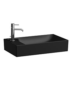 Laufen Meda washbasin bowl H8121137161051 60x35cm, with overflow, HL left, matt black