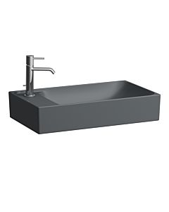 Laufen Meda washbasin bowl H8121137581051 60x35cm, with overflow, HL left, matt graphite