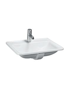 Laufen Pro A Einbau-Waschtisch 8139610001041 56 x 44 cm, weiß, mit Überlauf, 1 Hahnloch