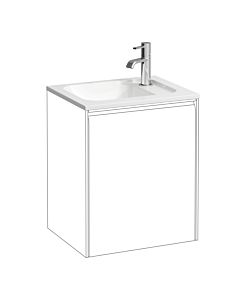 Laufen Meda Handwaschbecken H8141107571141 44x34cm, aus Marbond, ohne Überlauf, mit Hahnloch, weiß matt