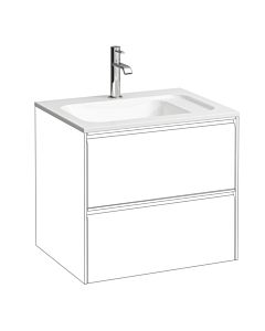 Laufen Vasque Meda H8141130001111 57,5x44,5cm, en Marbond, sans trop-plein, avec trou pour robinetterie, blanc