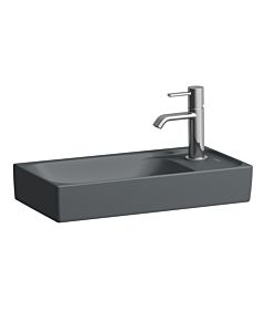 Laufen Meda hand washbasin H8151137581121 46x23.5cm, built-under, without overflow, 2000 tap hole, matt graphite