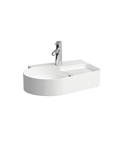 LAUFEN Val H8162887571061 53x40cm, wall-mounted, ground underside, with overflow, with 2000 tap hole, matt white