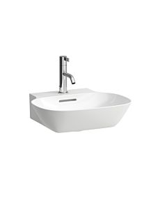Laufen INO Handwaschbecken 8153014001041, LCC, 45x41cm, mit Hahnloch und Überlauf, Saphirkeramik