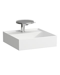 Laufen Kartell Handwaschbecken 8153310008151, 46x46cm, weiß, 2 Hahnlöcher, Saphirkeramik