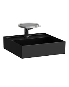 LAUFEN Kartell Handwaschbecken H8153317168151 46x46cm, ohne Überlauf, 2 Hahnlöcher, schwarz matt