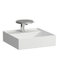Laufen Kartell Handwaschbecken 8153317578151, 46x46cm, weiß matt, 2 Hahnlöcher, Saphirkeramik
