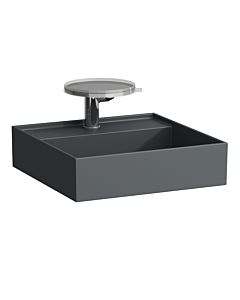 LAUFEN Kartell Handwaschbecken H8153317581111 46x46cm, ohne Überlauf, 1 Hahnloch, graphit matt