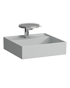 Laufen Kartell Handwaschbecken 8153317591581, 46x46cm, grau, 3 Hahnlöcher, Saphirkeramik