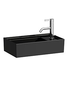 Laufen Kartell Handwaschbecken 8153340201121, 46x28cm, schwarz, o. Hahnl. rechts, Saphirkeramik