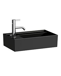 Laufen Kartell Handwaschbecken 8153350201121, 46x28cm, schwarz, ohne Hahnl. links, Saphirkeramik