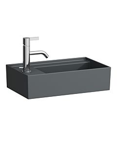LAUFEN Kartell Handwaschbecken H8153357581121 46x28cm, Armatur links, ohne Überlauf, ohne Hahnloch, graphit matt
