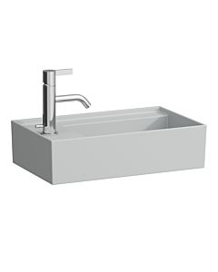 Laufen Kartell Handwaschbecken 8153357591111, 46x28cm, grau, 1 Hahnloch links, Saphirkeramik