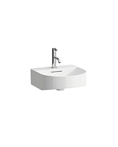 LAUFEN Sonar Handwaschbecken H8153410001041 41x42cm, mit Überlauf, mit 1 Hahnloch, weiß