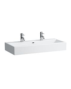 Laufen Living City Waschtisch 8184380001071 100 x 46 cm, geschliffen, weiß, 2 Hahnlöcher