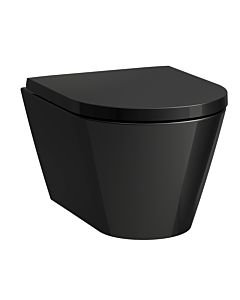 LAUFEN Kartell wall washdown WC H8203330200001 black glossy, rimless, shape inside round